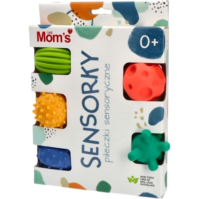 Mom's Care Сензорни пастелни топчиња – сет од 5 парчиња за бебиња