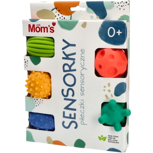 Mom's Care Сензорни пастелни топчиња – сет од 5 парчиња за бебиња