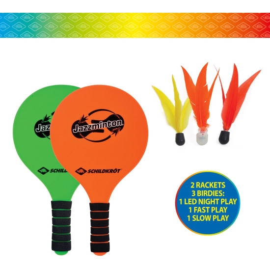 Schildkröt Jazzminton Set Beachball LED Birdies – Сет за активна игра со светлечко топче