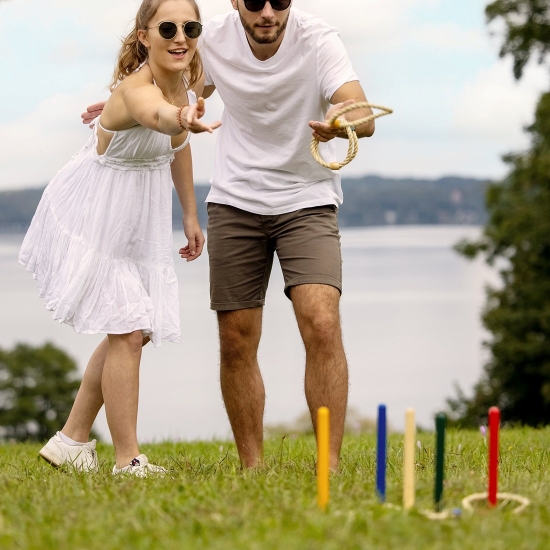 Schildkröt Wooden Ring Toss Set – FSC дрвена игра за фрлање прстени