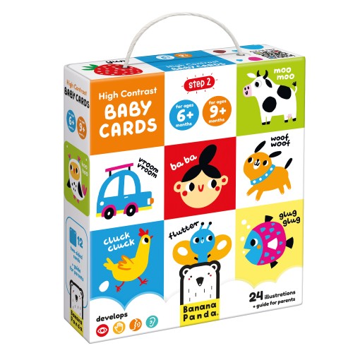High Contrast Baby Cards Едукативен сет (6m+, 9m+)