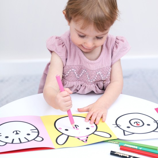 Looong Coloring Books The Write Grip - Animals Креативен Сет