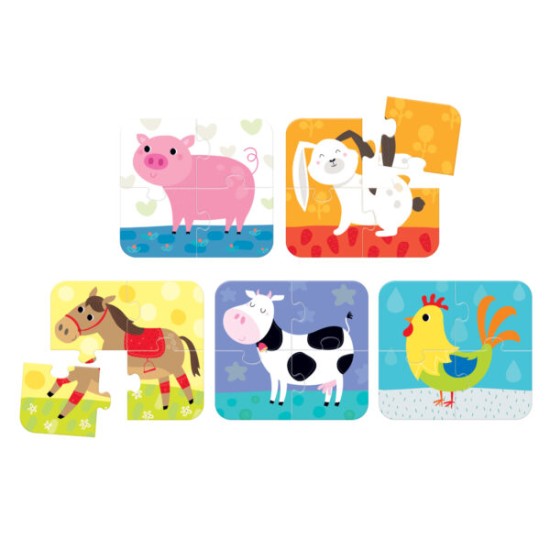On-the-Go Puzzles Animals Едукативен Сет (2+)