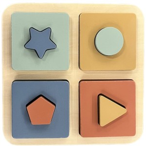 Atan Wooden Shape Puzzle Дрвена сложувалка