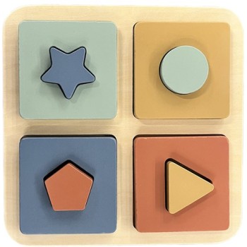 Atan Wooden Shape Puzzle Дрвена сложувалка