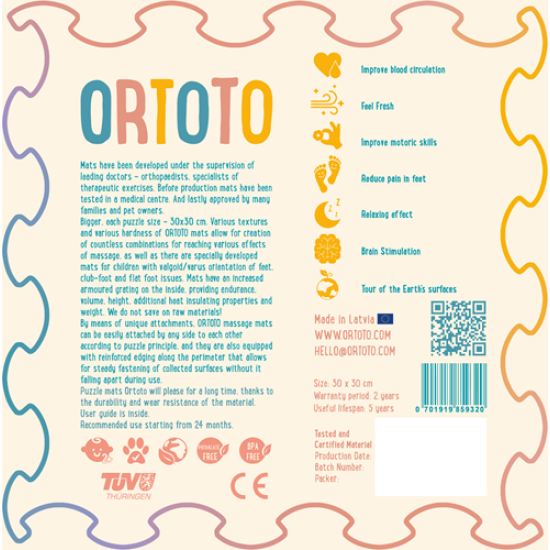 Sensory Mat Stones Storm Grey Подлога