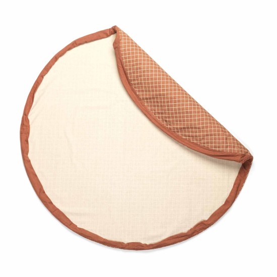 Organic Grid Brown Storage Bag Подлога За Играње И Складирање