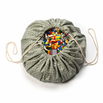 Organic Grid Green Storage Bag Подлога За Играње И Складирање
